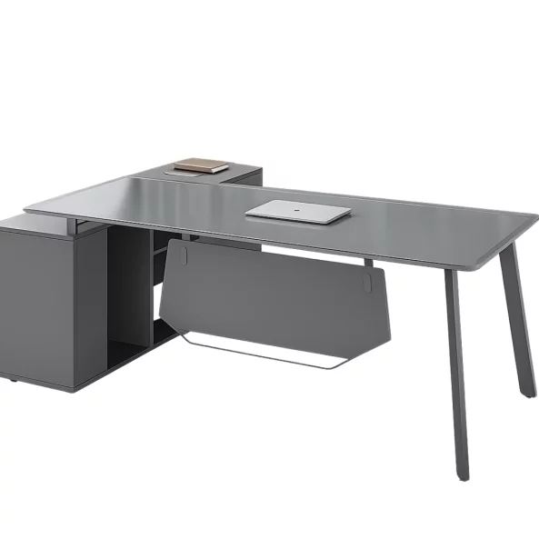 Birou Managerial cu blat din sticlă – 1600×800×750 mm