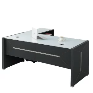 Birou Managerial cu Blat din sticlă - H750*D800*W1800