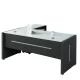 Birou Managerial cu Blat din sticlă - H750*D800*W1800