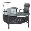Birou Managerial Modern cu Blat din Sticlă Temperată – 2200×1300×750 mm
