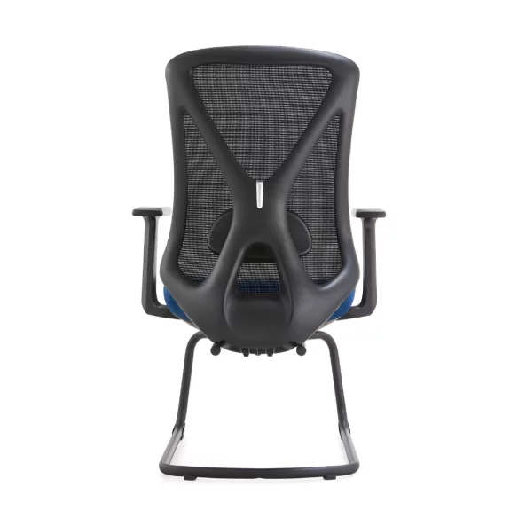 Офис стол с мрежеста облегалка, фиксирани подлакътници и стоманена рамка - W550D615H1040 mm