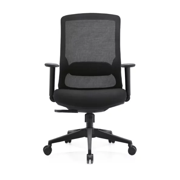 Ергономичен офис стол с регулируема облегалка и подлакътници - W720D635H1000-1080 мм