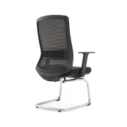 Ергономичен офис стол с текстилна облегалка и здрава метална рамка – W580D640H1010 mm