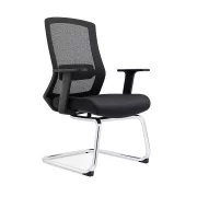 Ергономичен офис стол с текстилна облегалка и здрава метална рамка – W580D640H1010 mm