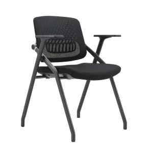 Scaun Training Ergonomic cu spătar din material textil și cadru metalic cromat – fără roți W495*D615*H820 mm