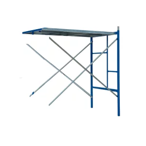 Разширение за подвижно скеле – синьо – от стомана, H2000×L1800×W1219 mm с 2 комплекта диагонали и 1 платформа