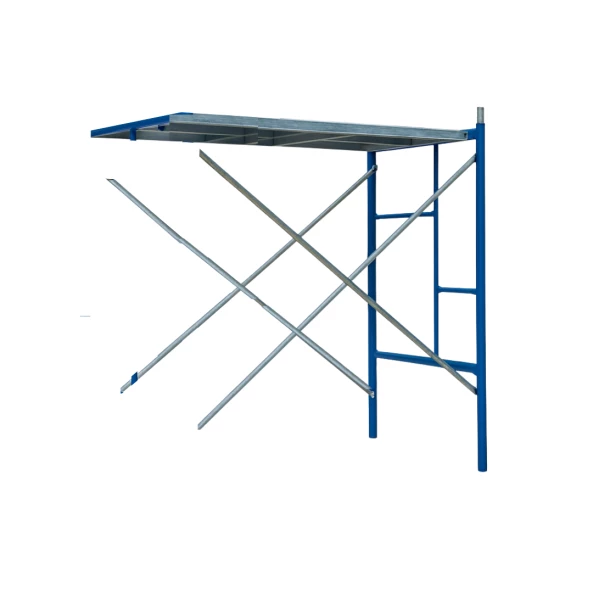 Разширение за подвижно скеле – синьо – от стомана, H2000×L1800×W1219 mm с 2 комплекта диагонали и 1 платформа