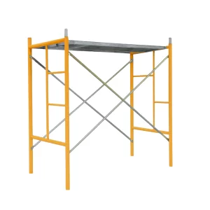 Проходна стоманена скеле H2000L1800W900 мм с 2 комплекта диагонали и една платформа.