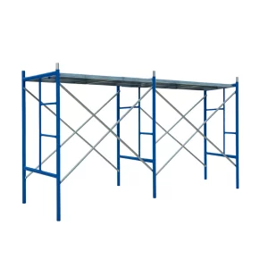 Подвижно скеле – синьо – от стомана, H2000×L3600×W1219 мм, с удължение