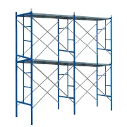 Andamio móvil – azul – de acero, H4000×L3600×W1219 mm, con 2 extensiones