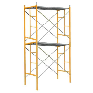 Подвижно стоманено скеле H4000L1800W900 мм с 4 комплекта диагонали и 2 платформи.