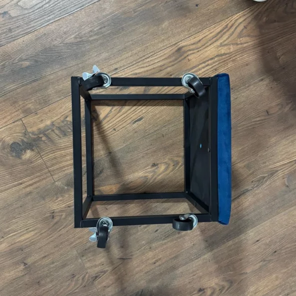 Taburet multifuncțional 5 în 1 din catifea-culoare navy