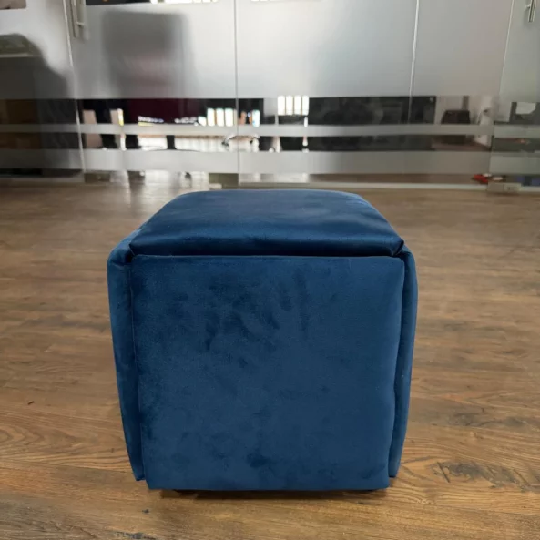 Taburet multifuncțional 5 în 1 din catifea-culoare navy