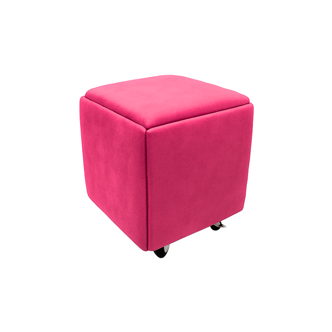 Taburet Roz Taburet multifuncțional 5 în 1 din catifea-culoare roz - SmartHeater.ro