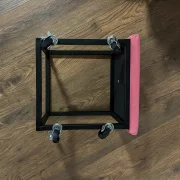 Многофункционален табурет 5 в 1 от кадифе – розов цвят