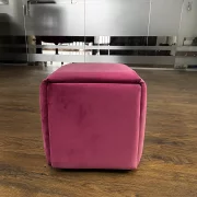 Многофункционален табурет 5 в 1 от кадифе – розов цвят