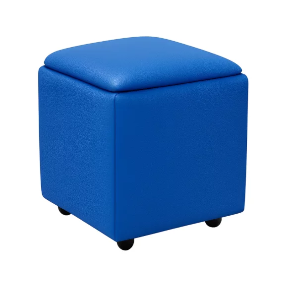 Multifunkcionális 5 az 1-ben puff PU és latex anyagból – narancssárga