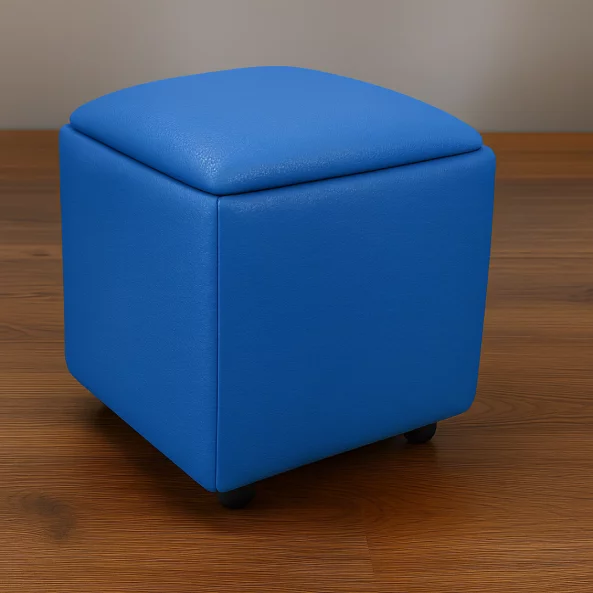 Multifunkcionális 5 az 1-ben puff PU és latex anyagból – narancssárga