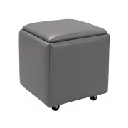 Multifunkcionális 5 az 1-ben puff PU és latex anyagból – szürke