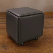 Multifunkcionális 5 az 1-ben puff PU és latex anyagból – szürke