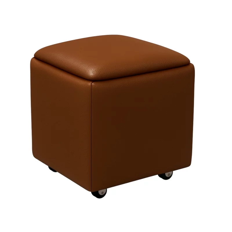 Taburet multifuncțional 5 în 1 din PU și latex – maro