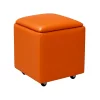 Multifunkcionális 5 az 1-ben puff PU és latex anyagból – narancssárga