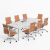 Masă conferinta , picioare metalice,design modern și elegant ,calitate premium și scaun ergonomic cu spătar din plasă – Design premium, eleganță și confort