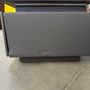 Интелигентно нощно шкафче с безжично зареждане, LED осветление, 2 чекмеджета за съхранение – антрацитно сиво, модерен дизайн от стъкло и дърво – ПРОДУКТ С ОТВОРЕНА ОПАКОВКА!