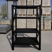 Estantería profesional de almacenamiento – 1200 × 400 × 2000 mm – 100 kg/nivel – negro