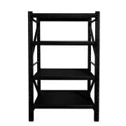 Estantería profesional de almacenamiento – 1200 × 400 × 2000 mm – 100 kg/nivel – negro