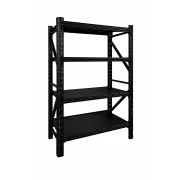 Estantería profesional de almacenamiento – 1200 × 400 × 2000 mm – 100 kg/nivel – negro