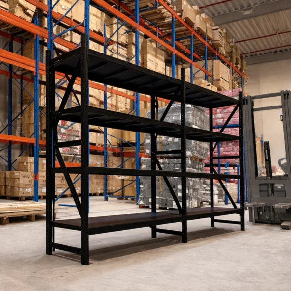 Extensie-Raft profesional pentru depozitare-L1200 x l400 x H2000 mm -100KG/NIVEL-Black