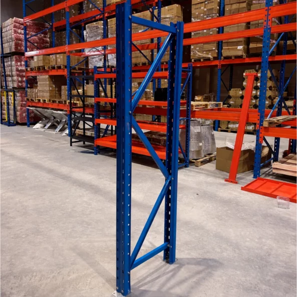 Professzionális polcláb 2000 × 600 × 90 × 70 mm, 1,5 mm vastagságú, csavaros rögzítőrendszerrel – 1000 kg/szint