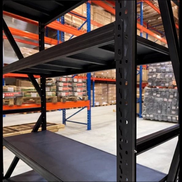 Raft profesional pentru depozitare-L1200 x l400 x H2000 mm -100KG/NIVEL-BLACK