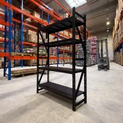 Raft profesional pentru depozitare-L1200 x l400 x H2000 mm -100KG/NIVEL-BLACK