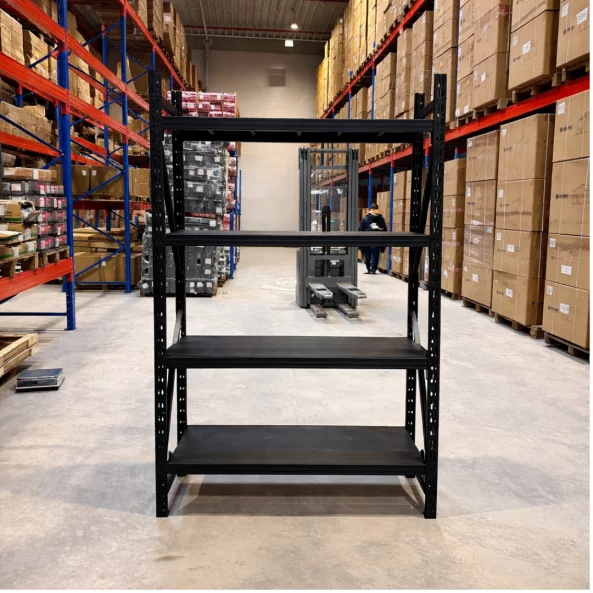 Raft profesional pentru depozitare-L1200 x l400 x H2000 mm -100KG/NIVEL-BLACK