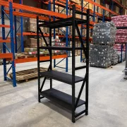 Raft profesional pentru depozitare-L1200 x l400 x H2000 mm -100KG/NIVEL-BLACK