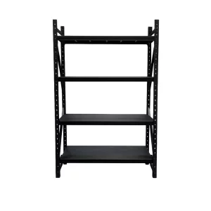 Raft profesional pentru depozitare-L1200 x l400 x H2000 mm -100KG/NIVEL-BLACK