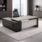 Birou managerial – blat melaminat 25 mm cu corp lateral W1600*D800*H750