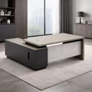 Birou managerial – blat melaminat 25 mm cu corp lateral W1600*D800*H750