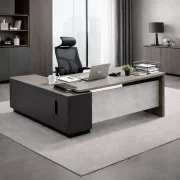 Birou managerial – blat melaminat 25 mm cu corp lateral W1600*D800*H750