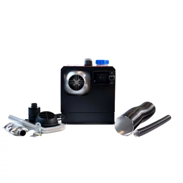 Calentador premium cuadrado portátil Smart Heater Siroco, potencia 8 kw, 12V, 24V y opcional 220V, pantalla bluetooth, caja de aluminio y bujía japonesa Kyocera, tasa verde incluida