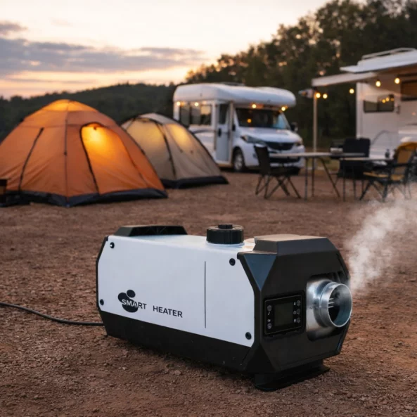 Премиум преносим квадратен отоплител Smart Heater, 8 kW 12V/24V, японска свещ Kyocera