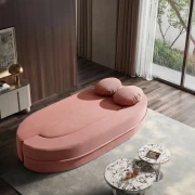 Canapea-2 locuri, pliabila din spuma integrala, Roz