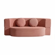 Canapea-2 locuri, pliabila din spuma integrala, Roz