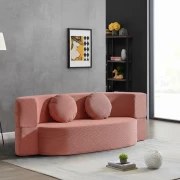 Canapea-2 locuri, pliabila din spuma integrala, Roz