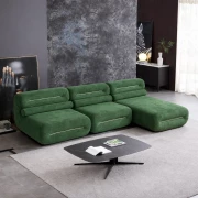 Canapea-4 locuri, spuma poliuretanica W3350, material textil 400 g/m², verde