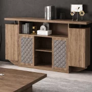 Dulap multifuncțional cu polițe și uși, PAL melaminat E1 50 mm, W2400×D400×H1200 mm