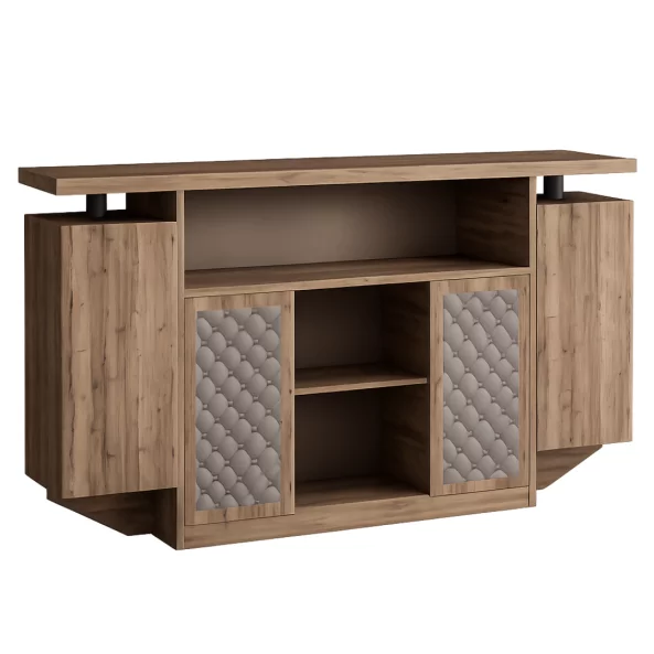 Dulap multifuncțional cu polițe și uși, PAL melaminat E1 50 mm, W2400×D400×H1200 mm