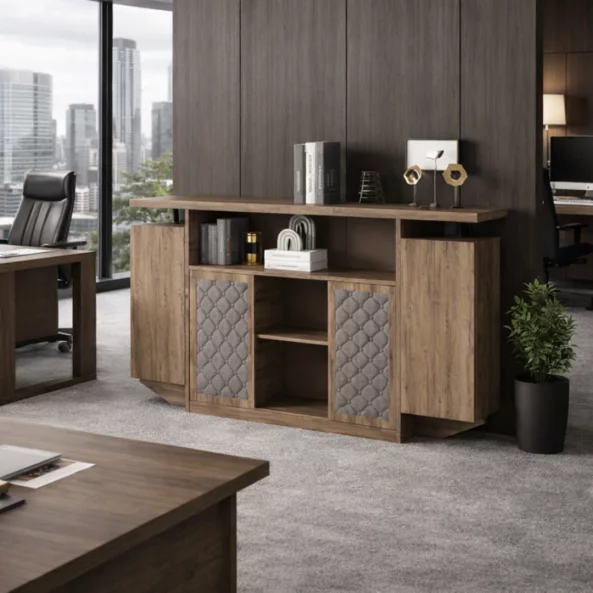 Dulap multifuncțional cu polițe și uși, PAL melaminat E1 50 mm, W2400×D400×H1200 mm